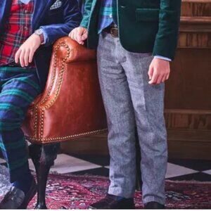 Janie and Jack Herringbone Wool Pant